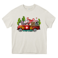 Cream ma medical assistant nurse truck with cactus and sunflowers Heavy Core Tee - AdoDesignShop