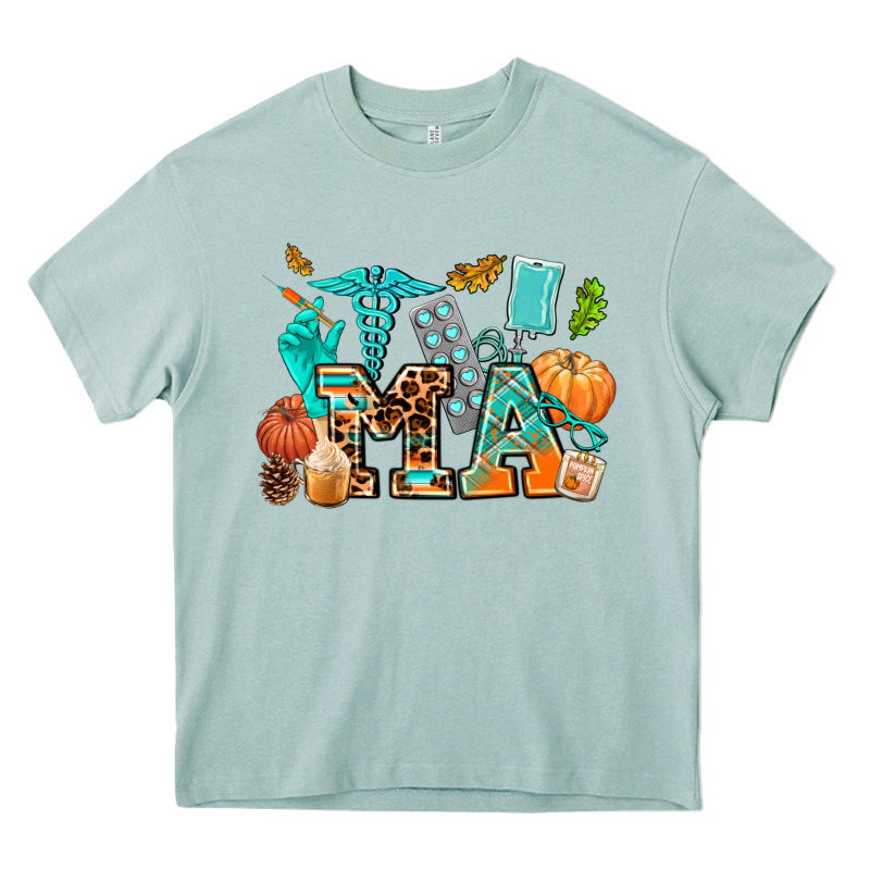 Fall And Nurse Elements Medical Assistant Heavy Core Tee by AdoDesignShop | Teevron