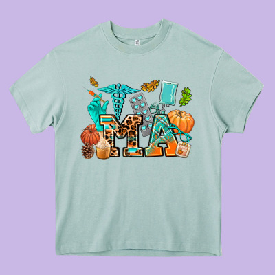 Fall And Nurse Elements Medical Assistant Heavy Core Tee Designed By Adodesignshop