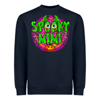 Navy spooky mimi Heavyweight Sweatshirt - BundleAndBundleShop