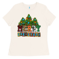 Bone merry christmas with christmas trees Ladies Tee - AdoDesignShop
