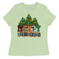 Matcha merry christmas with christmas trees Ladies Tee - AdoDesignShop