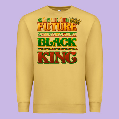 Future Black King Premium Sweatshirt Designed By Howdyjamesfarm