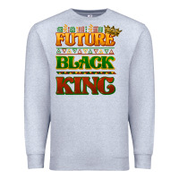 Heather Grey Future black king Premium Sweatshirt - HowdyJamesFarm