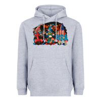 Heather Grey i love usa gnomes 4th of july Heavyweight Hoodie - CowGirlArtShop
