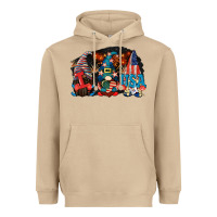 Mushroom i love usa gnomes 4th of july Heavyweight Hoodie - CowGirlArtShop