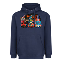 Navy i love usa gnomes 4th of july Heavyweight Hoodie - CowGirlArtShop