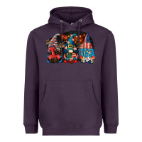 Plum i love usa gnomes 4th of july Heavyweight Hoodie - CowGirlArtShop