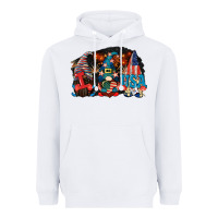 White i love usa gnomes 4th of july Heavyweight Hoodie - CowGirlArtShop