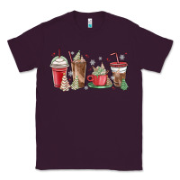 Plum christmas tree cake and coffee cups Classic Tee - MaliasSmallBusiness