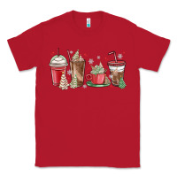 Red christmas tree cake and coffee cups Classic Tee - MaliasSmallBusiness