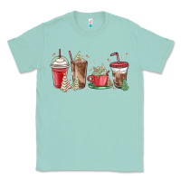 Seafoam christmas tree cake and coffee cups Classic Tee - MaliasSmallBusiness