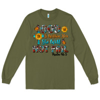 Army Green god is within her she will not fail Long Sleeve Tee - BundleAndBundleShop