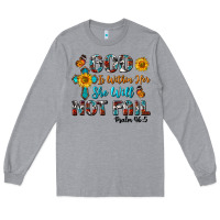Heather Grey god is within her she will not fail Long Sleeve Tee - BundleAndBundleShop