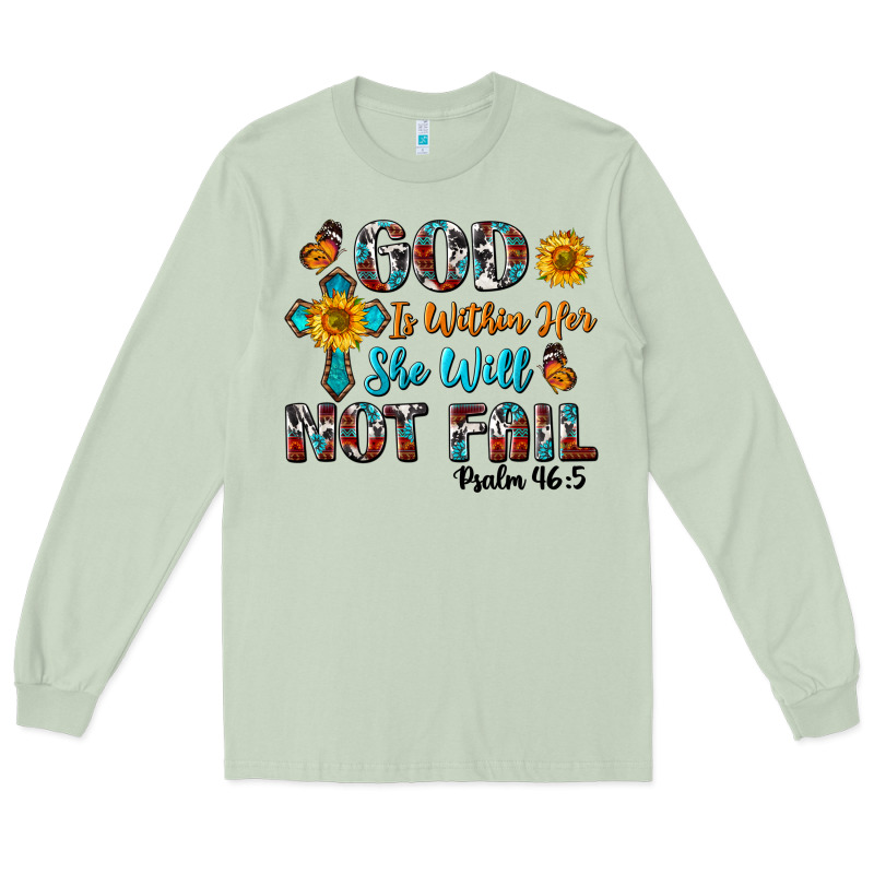 God Is Within Her She Will Not Fail Long Sleeve Tee by BundleAndBundleShop | Teevron
