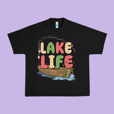 Lake Life Urban Heavy Tee Designed By Maliassmallbusiness