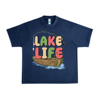 Navy lake life Urban Heavy Tee - MaliasSmallBusiness
