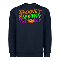Navy spooky with lightning bolt Heavyweight Sweatshirt - BundleAndBundleShop