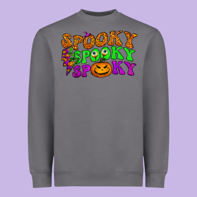 Spooky With Lightning Bolt Heavyweight Sweatshirt Designed By Bundleandbundleshop