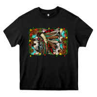 Black christmas indian headdress Heavy Core Tee - JahusDesignShop