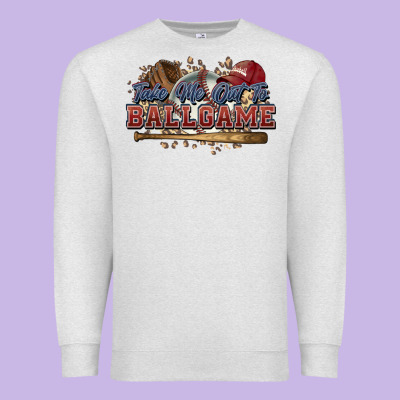 Take Me Out To Ball Game Baseball Premium Sweatshirt Designed By Howdyjamesfarm