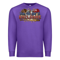 Purple Take me out to ball game baseball Premium Sweatshirt - HowdyJamesFarm