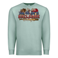 Seafoam Take me out to ball game baseball Premium Sweatshirt - HowdyJamesFarm