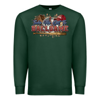 Sports Green Take me out to ball game baseball Premium Sweatshirt - HowdyJamesFarm