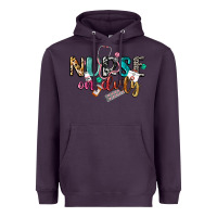 Plum nurse on duty Heavyweight Hoodie - CowGirlArtShop