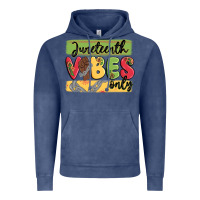 Vintage Denim juneteenth vibes only Vintage Hoodie - MaliasSmallBusiness