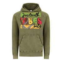 Vintage Olive juneteenth vibes only Vintage Hoodie - MaliasSmallBusiness