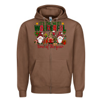 Chestnut It's the most wonderful time of the year Zipper Hoodie - NancyCooperArtShop