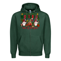 Sports Green It's the most wonderful time of the year Zipper Hoodie - NancyCooperArtShop