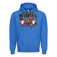 True Royal It's the most wonderful time of the year Zipper Hoodie - NancyCooperArtShop