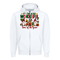 White It's the most wonderful time of the year Zipper Hoodie - NancyCooperArtShop
