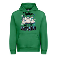 Emerald Chillin With My Snowmies Urban Hoodie - FaDigitalArtStudio
