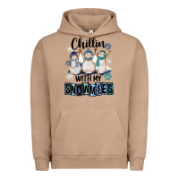 Pigment Burro Chillin With My Snowmies Urban Hoodie - FaDigitalArtStudio