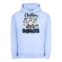 Pigment Grape Ice Chillin With My Snowmies Urban Hoodie - FaDigitalArtStudio