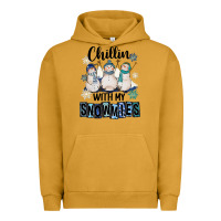 Pigment Peanut Butter Chillin With My Snowmies Urban Hoodie - FaDigitalArtStudio