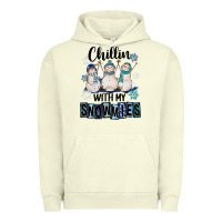 Pigment Pistachio Chillin With My Snowmies Urban Hoodie - FaDigitalArtStudio