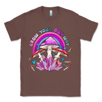Chestnut grow your own way crystal and mushroom Classic Tee - MaliasSmallBusiness