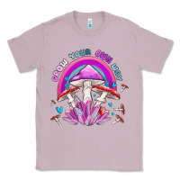Lilac grow your own way crystal and mushroom Classic Tee - MaliasSmallBusiness
