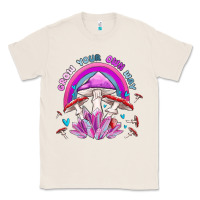 Natural grow your own way crystal and mushroom Classic Tee - MaliasSmallBusiness