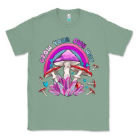 Sage grow your own way crystal and mushroom Classic Tee - MaliasSmallBusiness