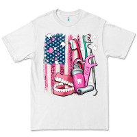 White American flag and dental elements with teeth Premium Tee - AdoDesignShop