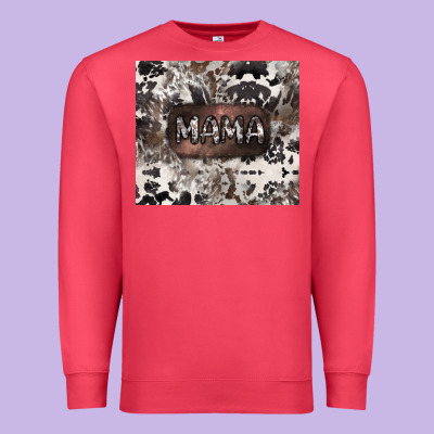 Mama Cowhide Cowgirl Premium Sweatshirt Designed By Cowgirlartshop