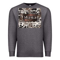 Charcoal Heather mama cowhide cowgirl Premium Sweatshirt - CowGirlArtShop