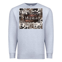 Heather Grey mama cowhide cowgirl Premium Sweatshirt - CowGirlArtShop