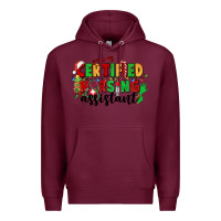 Burgundy certified nursing assistant Premium Hoodie - CowGirlArtShop
