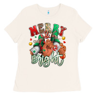 Bone merry and bright black man sneakers Ladies Tee - RanaPortraitStore